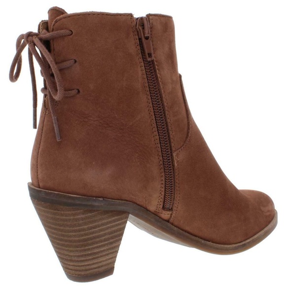 Lucky Brand Shoes - Lucky Brand Jalie Leather Block Heel Ankle Bootie